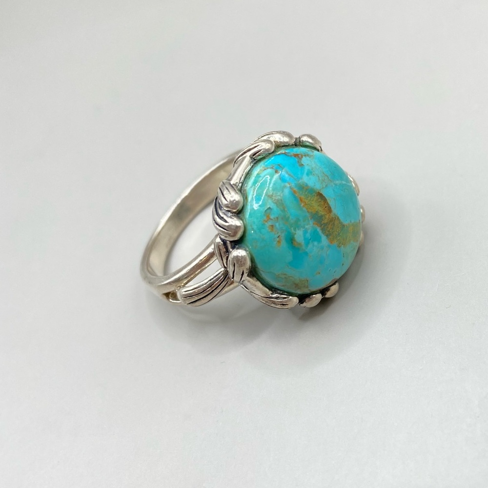 Barse Large Turquoise Statement Ring - image 4